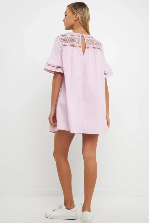 ENGLISH FACTORY Lace Dresses | Tops*- Lace Detail Mini Dress
