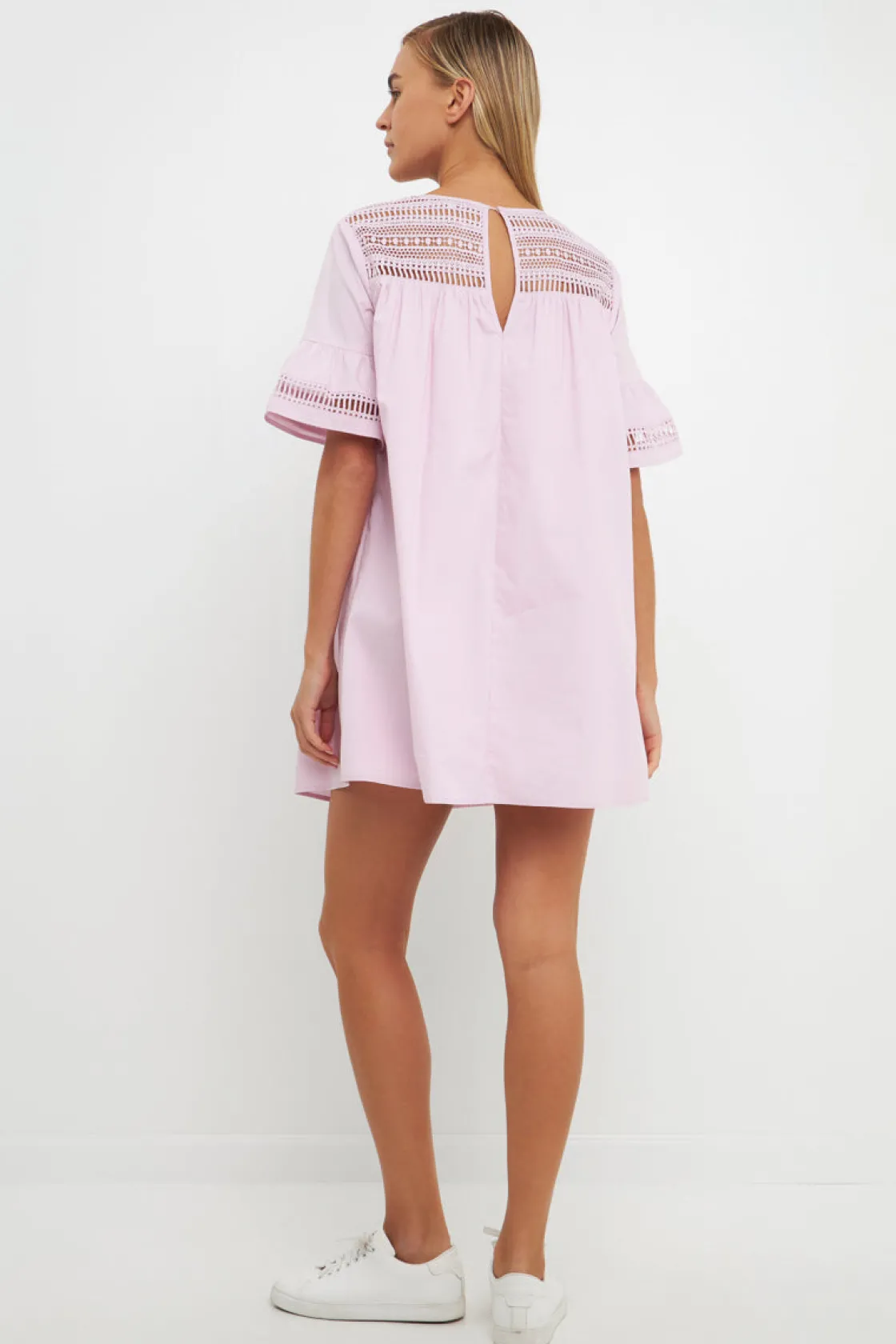 english_factory__lace_det_17.webp ENGLISH FACTORY Lace Dresses | Tops*- Lace Detail Mini Dress