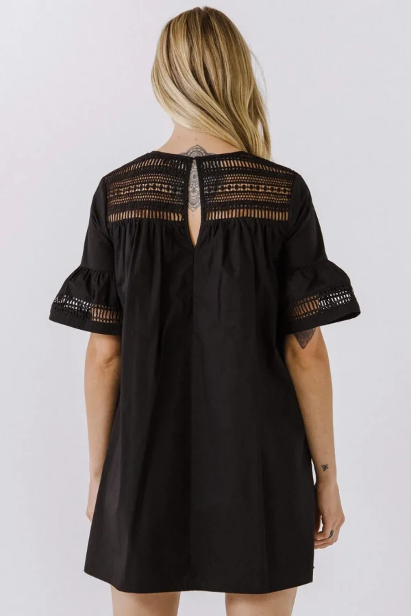 ENGLISH FACTORY Lace Dresses | Tops*- Lace Detail Mini Dress