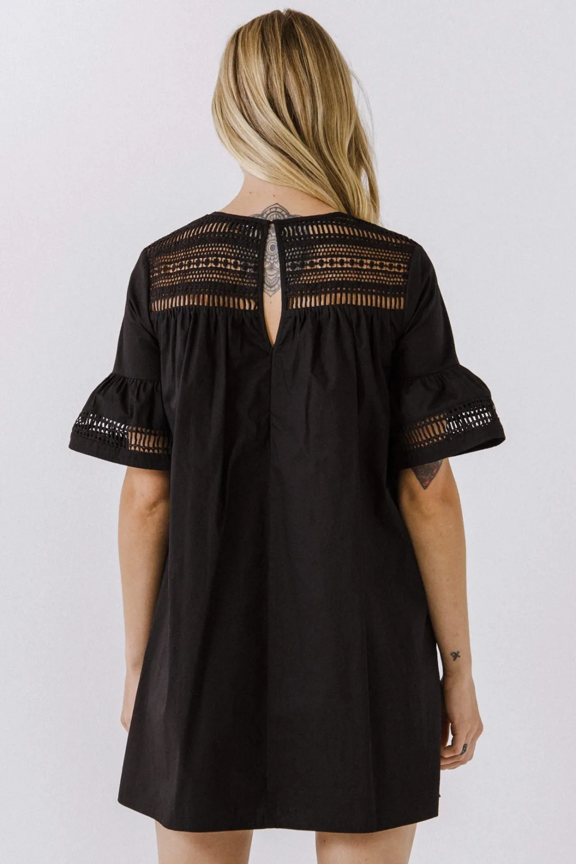 english_factory__lace_det_22.webp ENGLISH FACTORY Lace Dresses | Tops*- Lace Detail Mini Dress