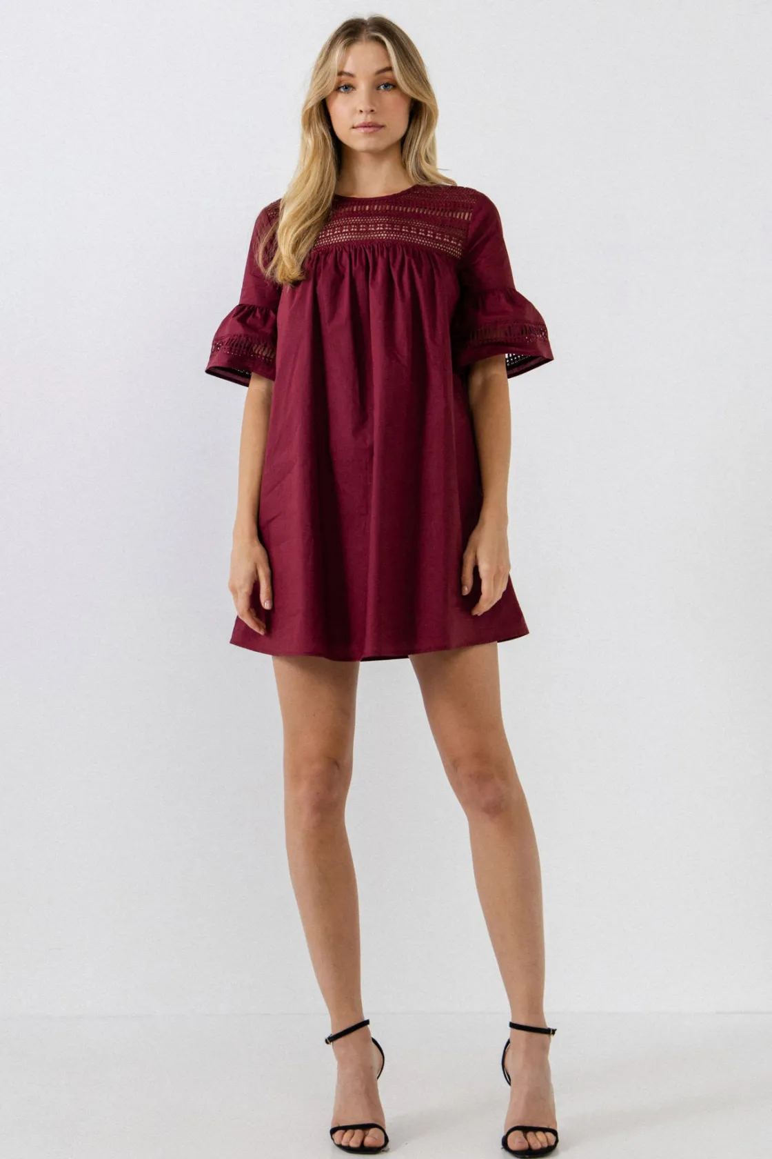 english_factory__lace_det_29.webp ENGLISH FACTORY Lace Dresses | Tops*- Lace Detail Mini Dress