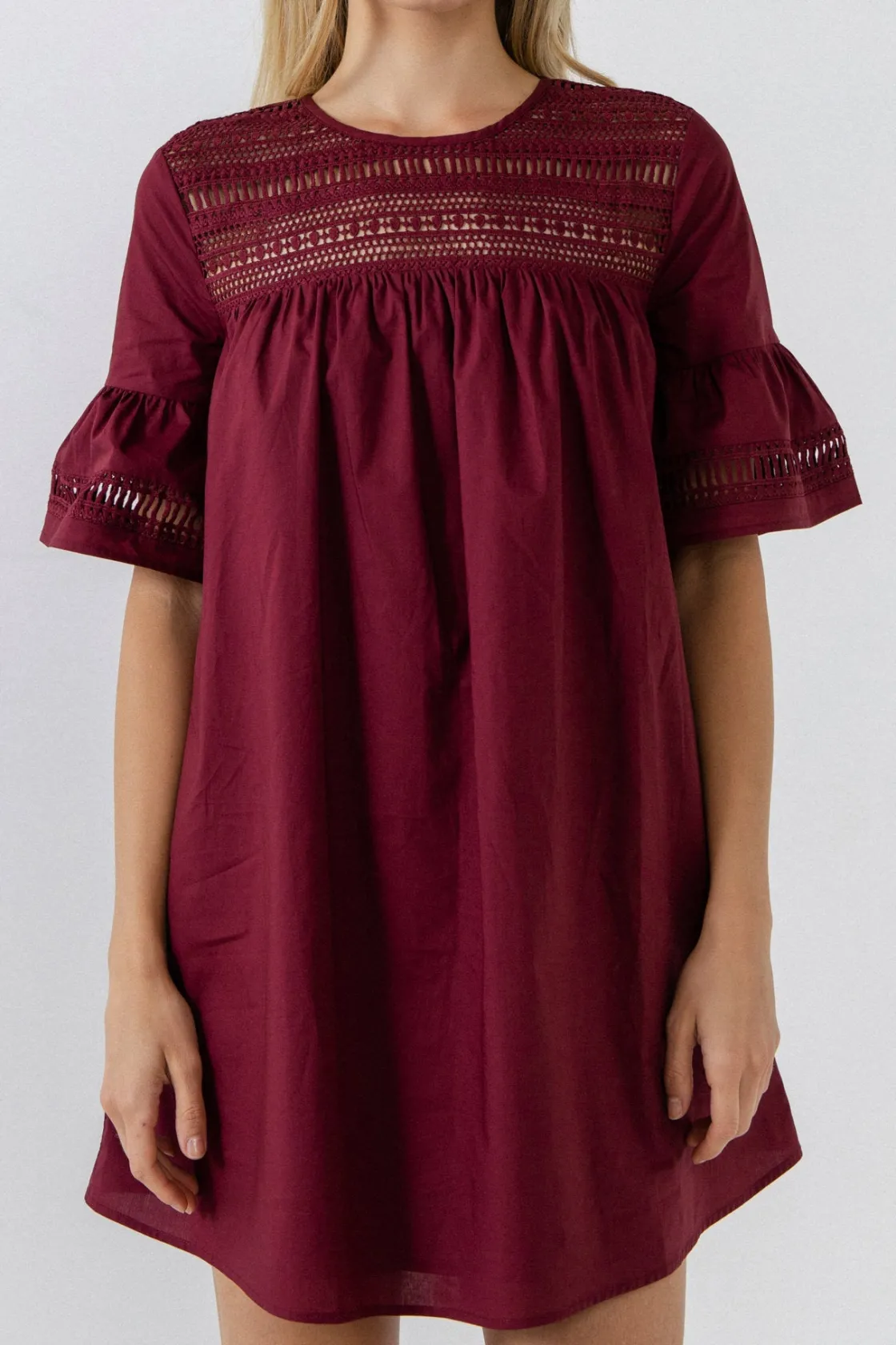 english_factory__lace_det_30.webp ENGLISH FACTORY Lace Dresses | Tops*- Lace Detail Mini Dress