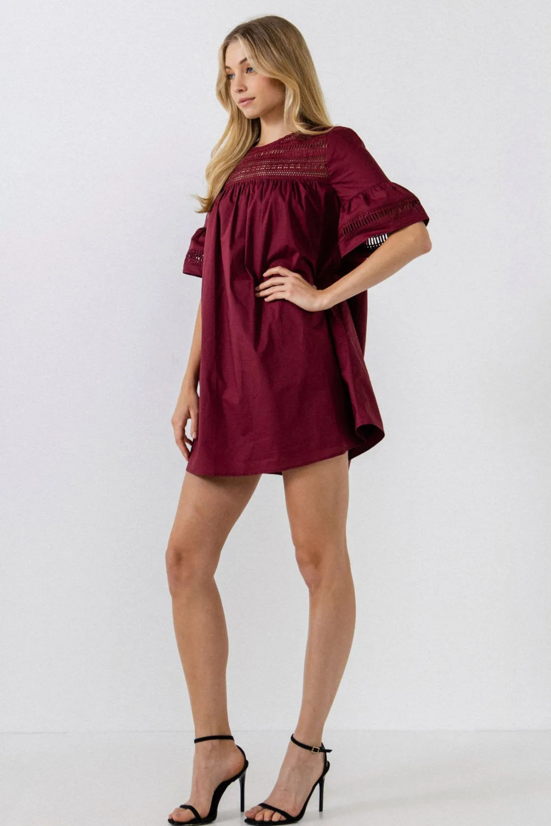 english_factory__lace_det_31.webp ENGLISH FACTORY Lace Dresses | Tops*- Lace Detail Mini Dress