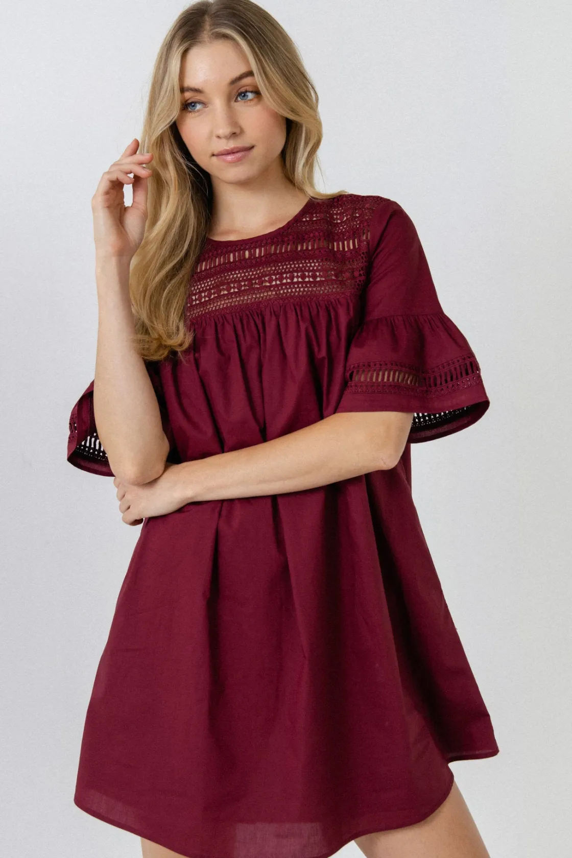 english_factory__lace_det_33.webp ENGLISH FACTORY Lace Dresses | Tops*- Lace Detail Mini Dress