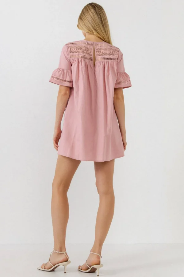 ENGLISH FACTORY Lace Dresses | Tops*- Lace Detail Mini Dress