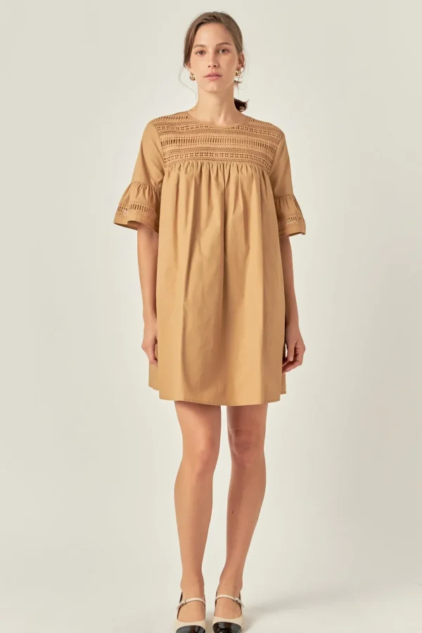 ENGLISH FACTORY Lace Dresses | Tops*- Lace Detail Mini Dress
