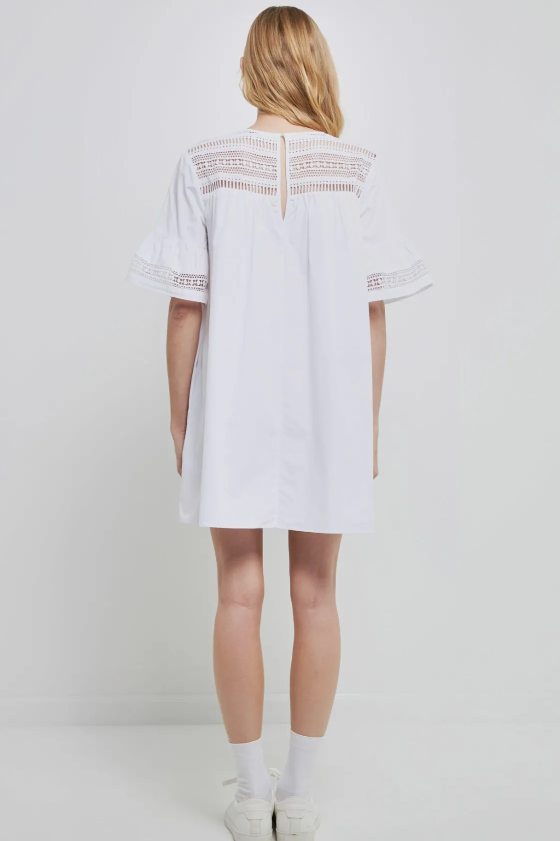 english_factory__lace_det_7.webp ENGLISH FACTORY Lace Dresses | Tops*- Lace Detail Mini Dress