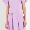 ENGLISH FACTORY Tops*- Layered Ruffles Mini Dress LILAC