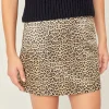 ENGLISH FACTORY Matching Sets | Skirts*- Leopard Mini Skirt BROWN