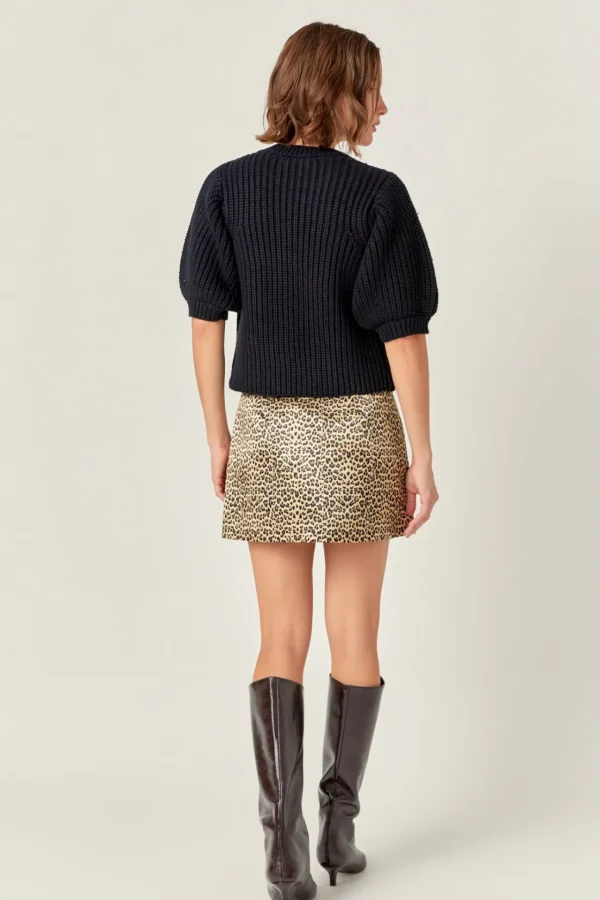 ENGLISH FACTORY Matching Sets | Skirts*- Leopard Mini Skirt BROWN