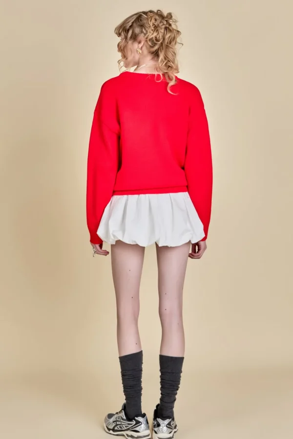 ENGLISH FACTORY Sweaters & Knits*- Lettering Sweater RED