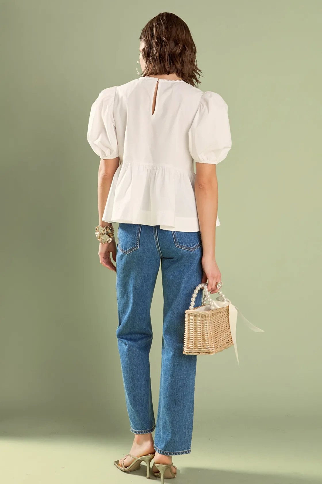 english_factory__linda_he_2.webp ENGLISH FACTORY Tops*- Linda Heart Peplum Top WHITE