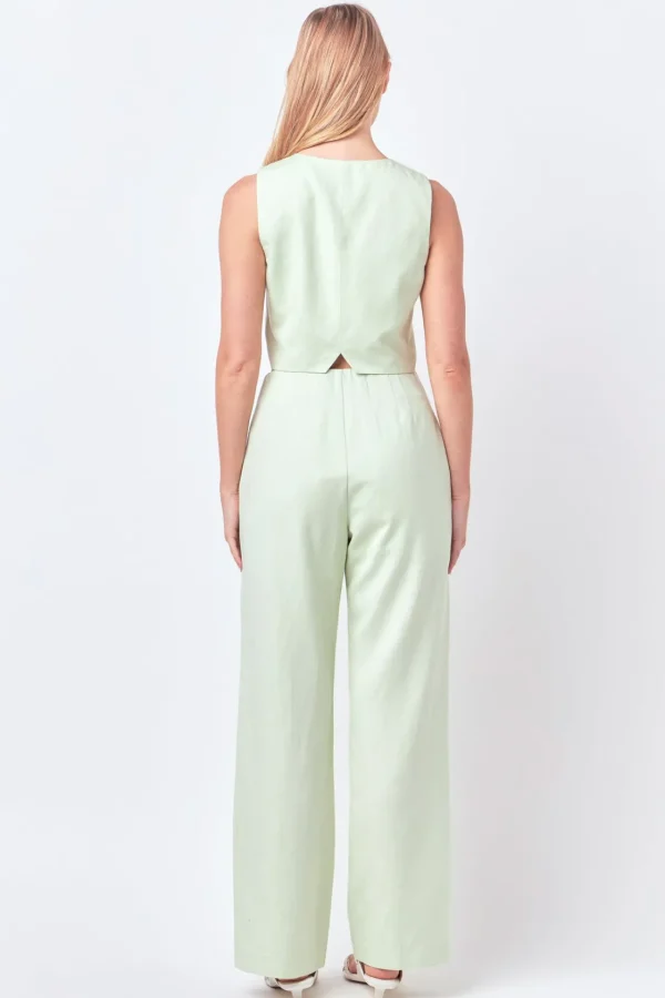 ENGLISH FACTORY Matching Sets | Tops*- Linen Blend Vest