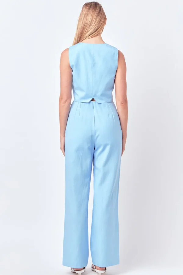 ENGLISH FACTORY Matching Sets | Tops*- Linen Blend Vest