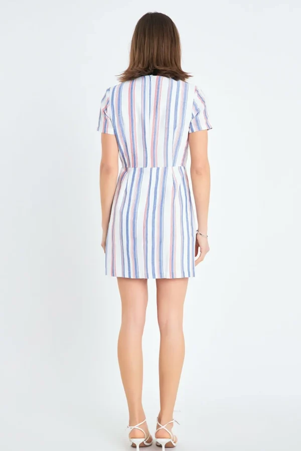 ENGLISH FACTORY Tops*- Linen Mini Dress MULTI
