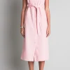 ENGLISH FACTORY Tops*- Linen Shirt Midi Dress LIGHTPINK