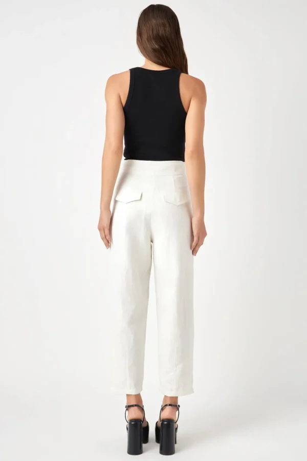 ENGLISH FACTORY Matching Sets | Pants*- Linen Trouser Pants OFFWHITE
