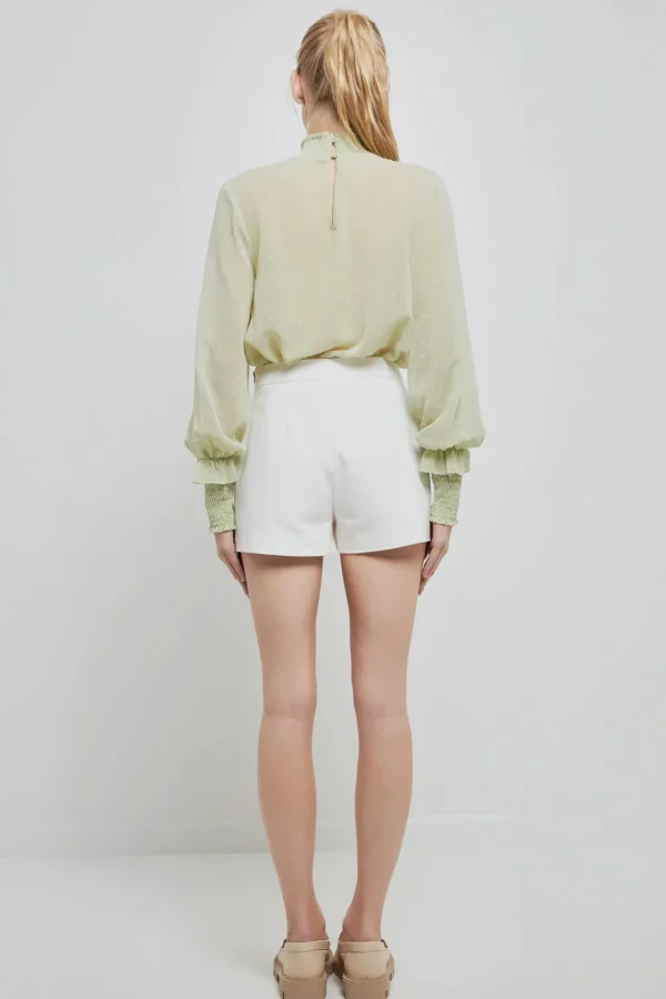 ENGLISH FACTORY Tops*- Long Sleeve Woven Top