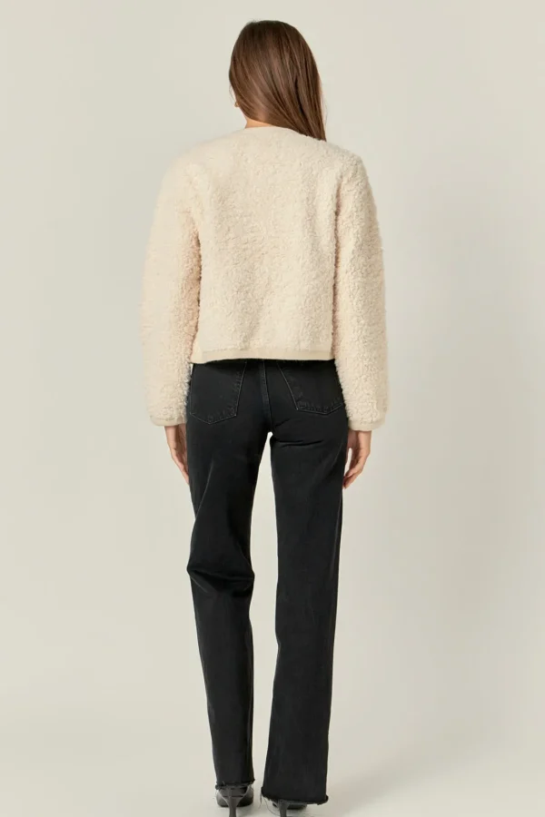 ENGLISH FACTORY Jackets & Coats | Tops*- Long Sleeve Boucle Cardigan Jacket