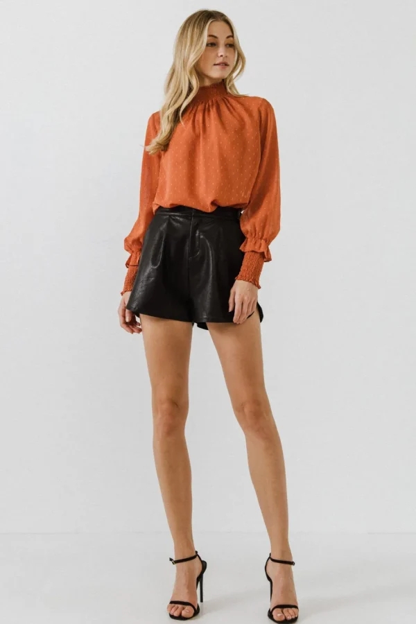 ENGLISH FACTORY Tops*- Long Sleeve Woven Top
