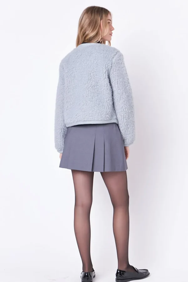 ENGLISH FACTORY Jackets & Coats | Tops*- Long Sleeve Boucle Cardigan Jacket