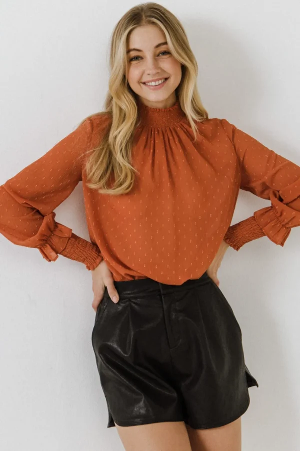 ENGLISH FACTORY Tops*- Long Sleeve Woven Top