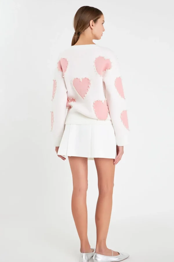 ENGLISH FACTORY Sweaters & Knits | Tops*- Long-Sleeve Heart Sweater