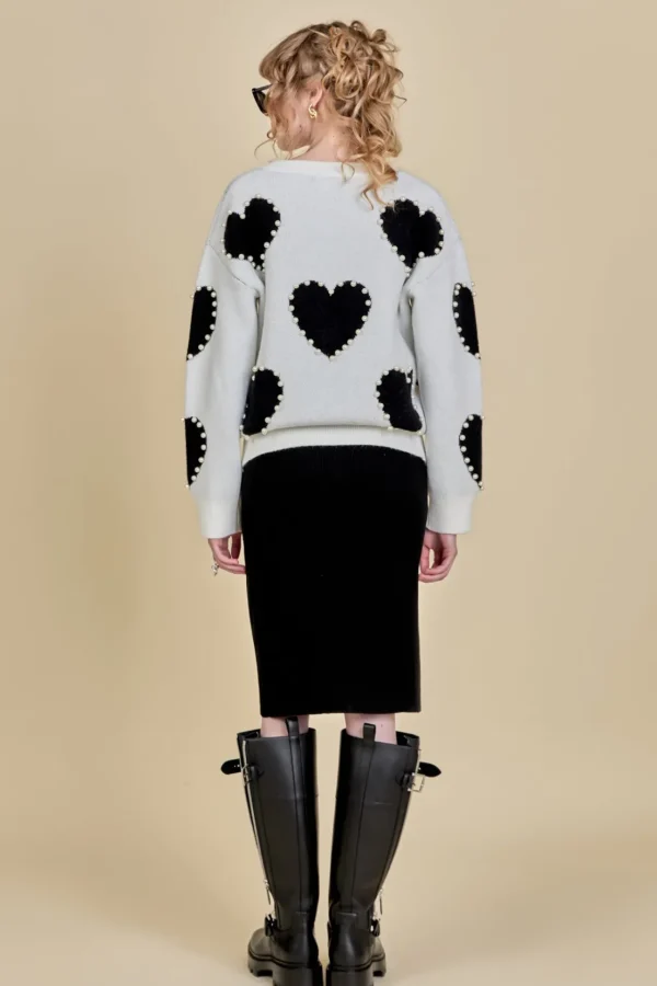 ENGLISH FACTORY Sweaters & Knits | Tops*- Long-Sleeve Heart Sweater