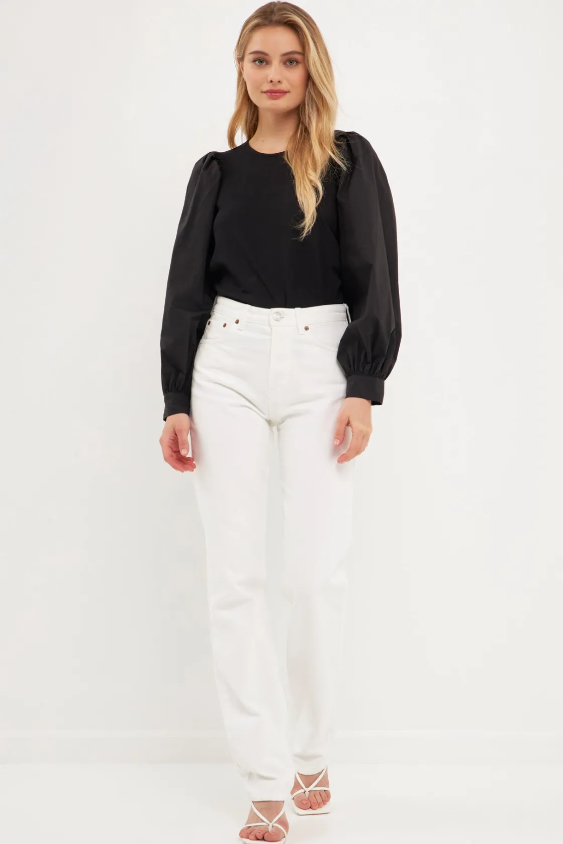 english_factory__longslee_4.webp ENGLISH FACTORY Tops*- Long-Sleeve Mixed Media Top