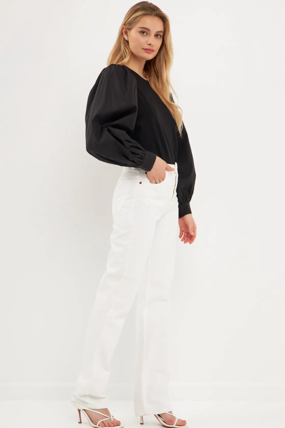 english_factory__longslee_6.webp ENGLISH FACTORY Tops*- Long-Sleeve Mixed Media Top