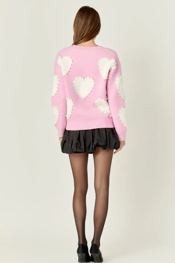 ENGLISH FACTORY Sweaters & Knits | Tops*- Long-Sleeve Heart Sweater