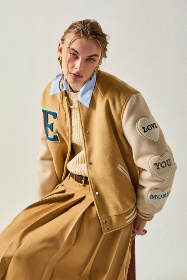ENGLISH FACTORY Jackets & Coats | Tops*- Love Bomber Jacket TANMULTI