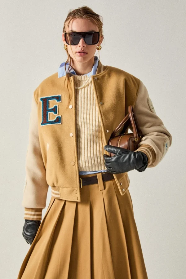 ENGLISH FACTORY Jackets & Coats | Tops*- Love Bomber Jacket TANMULTI