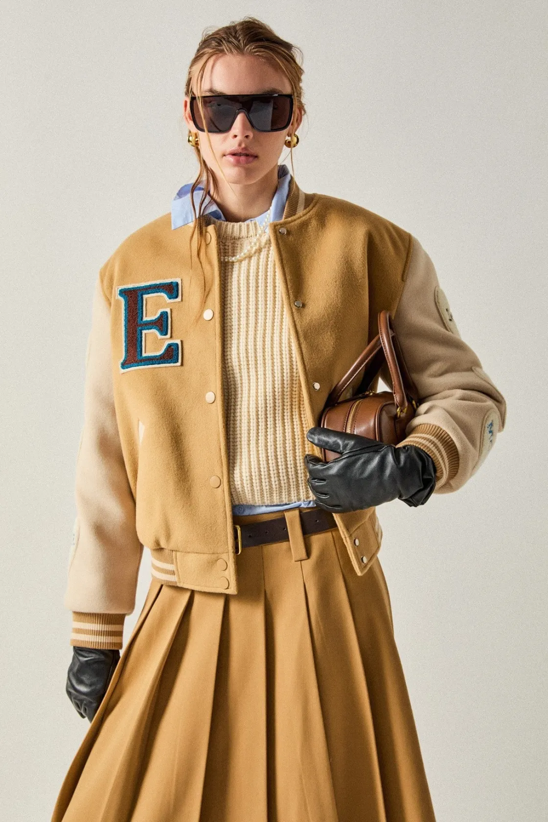 english_factory__love_bom_1.webp ENGLISH FACTORY Jackets & Coats | Tops*- Love Bomber Jacket TANMULTI