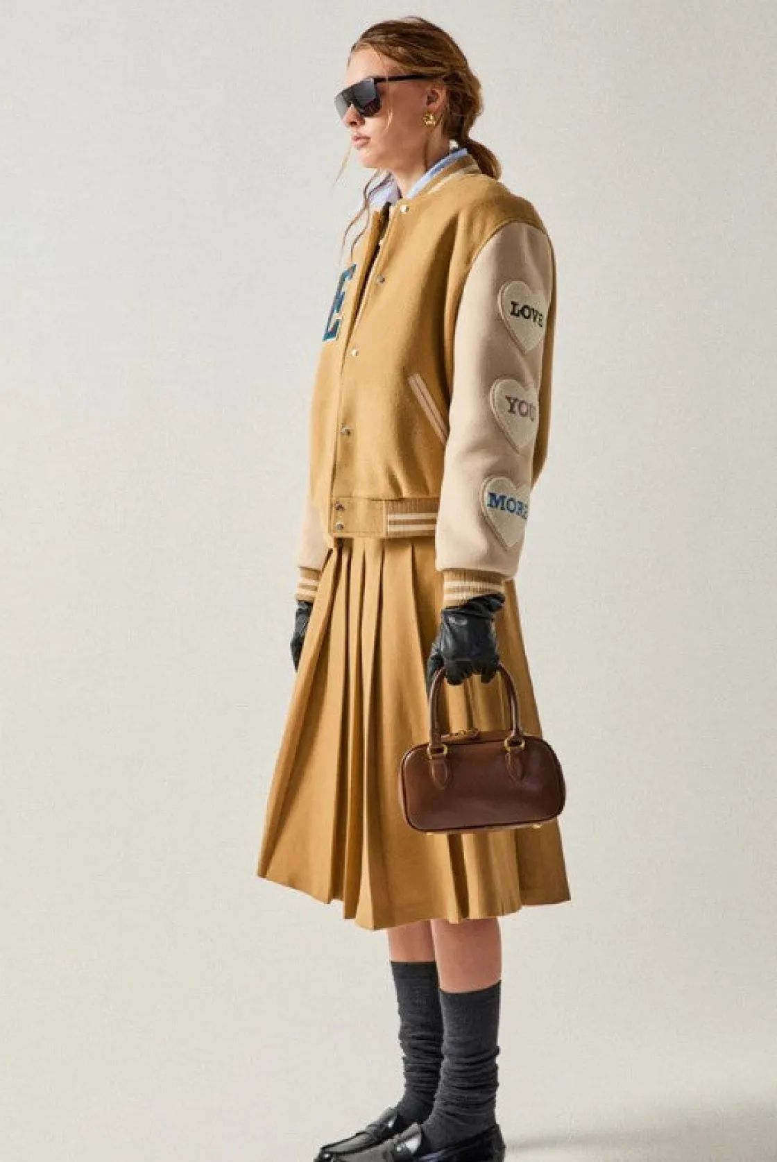 english_factory__love_bom_2.webp ENGLISH FACTORY Jackets & Coats | Tops*- Love Bomber Jacket TANMULTI