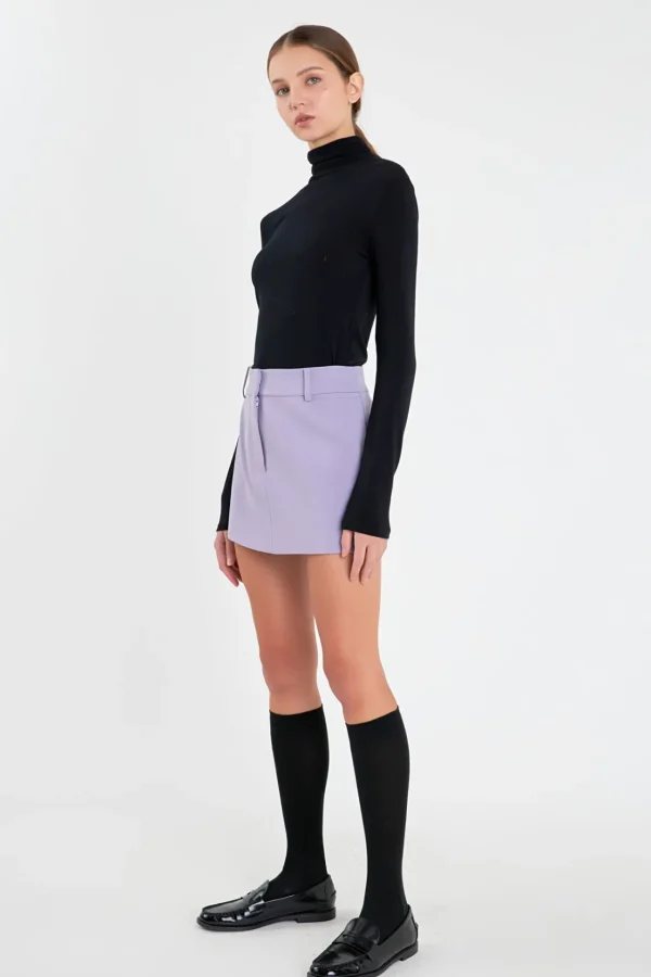 ENGLISH FACTORY Matching Sets | Skirts*- Low Rise Mini Skirt PURPLE