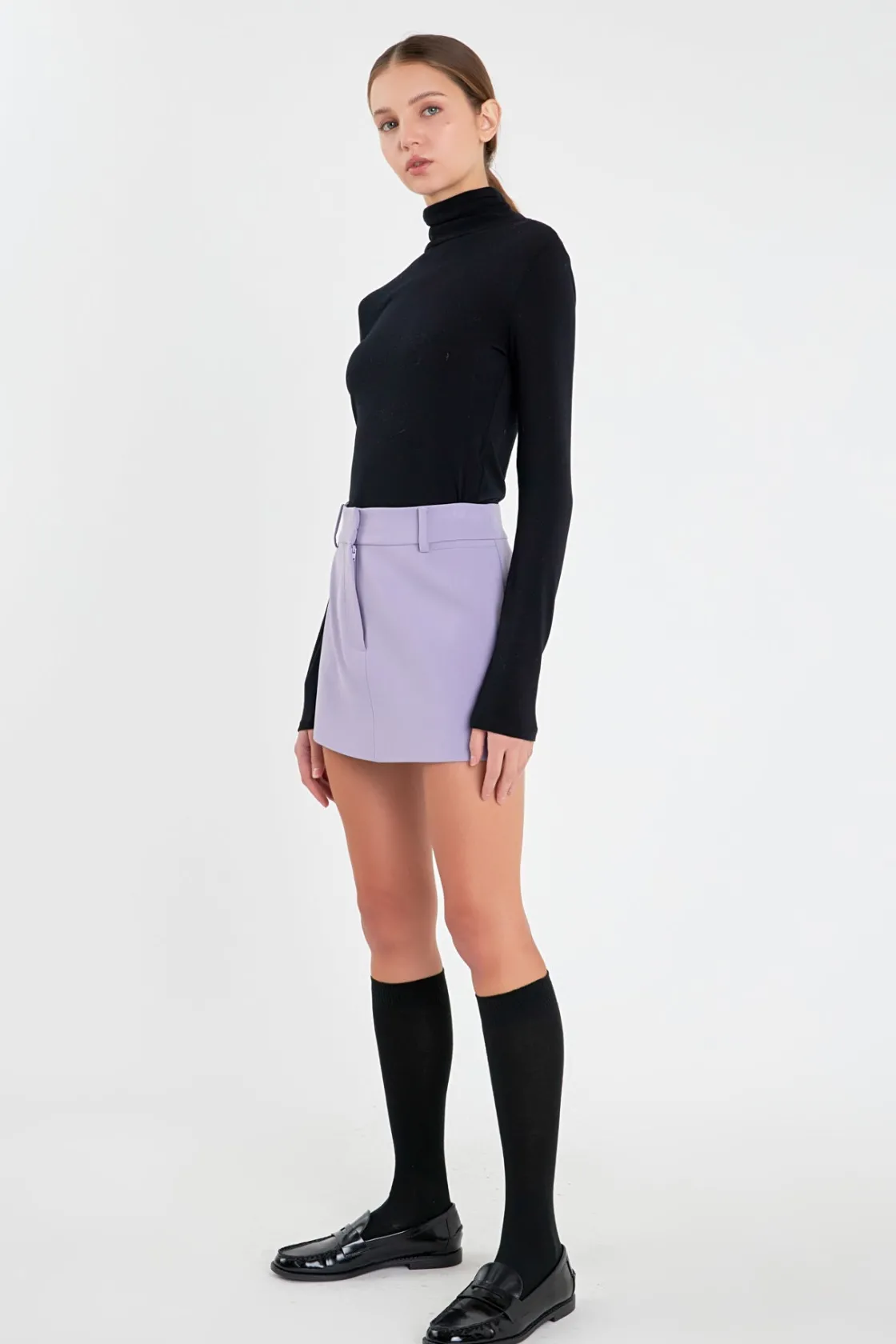 english_factory__low_rise_1.webp ENGLISH FACTORY Matching Sets | Skirts*- Low Rise Mini Skirt PURPLE