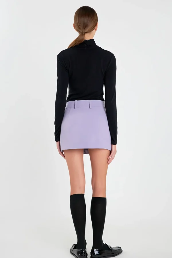 ENGLISH FACTORY Matching Sets | Skirts*- Low Rise Mini Skirt PURPLE