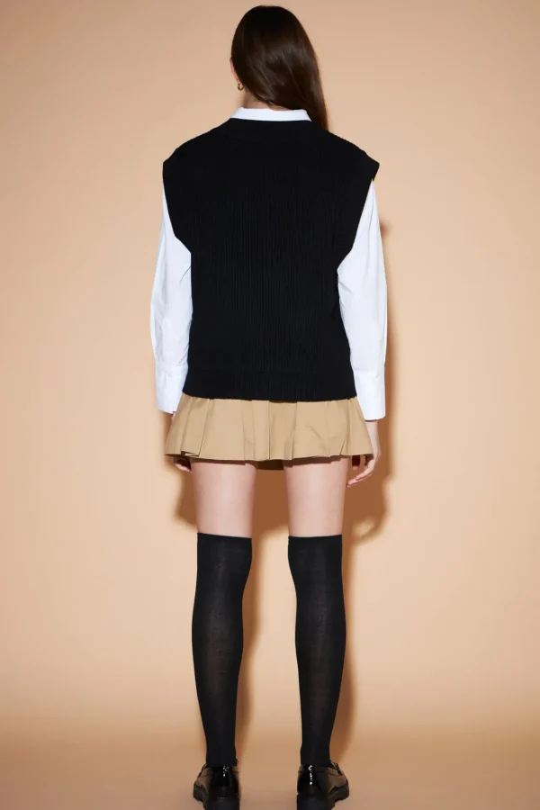 ENGLISH FACTORY Skirts | Tops*- Low Waist Pleated Mini Skirt TAN