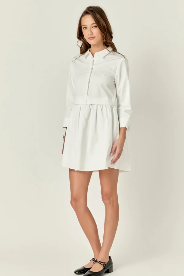 ENGLISH FACTORY White Dresses | Tops*- Mini Shirt Dress