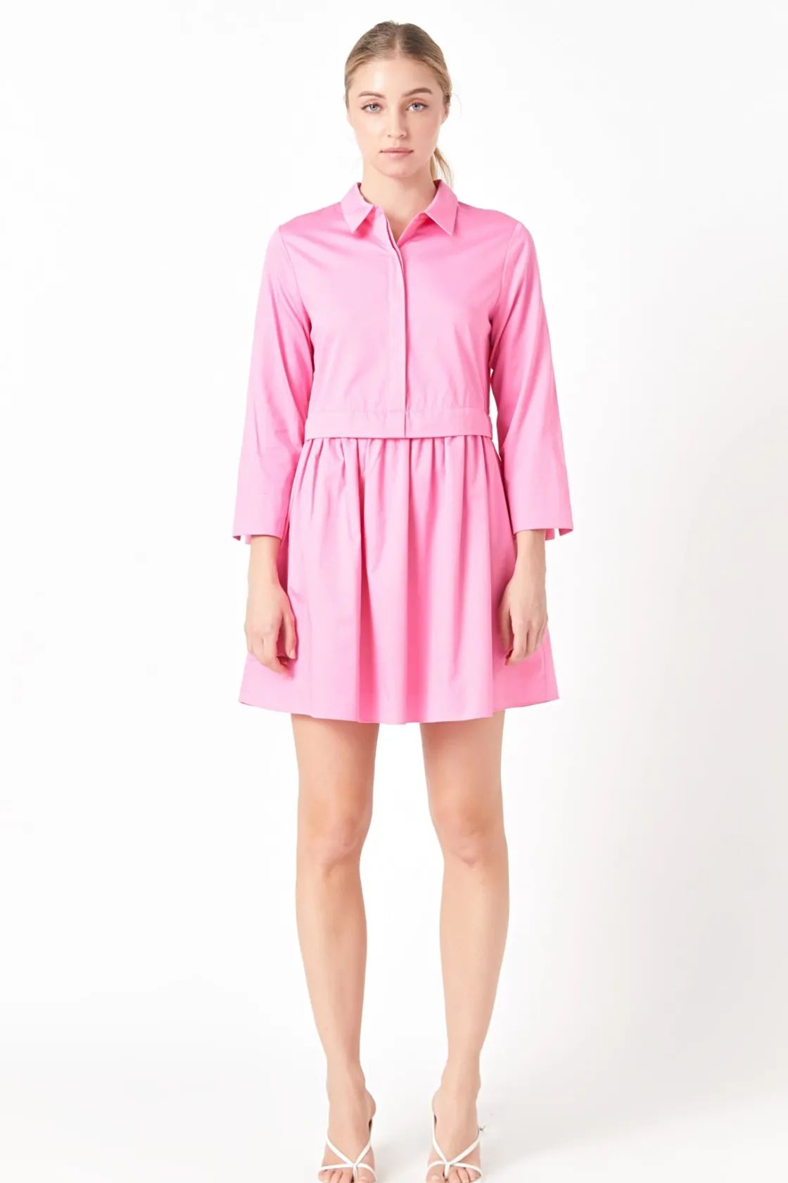 english_factory__mini_shi_29.webp ENGLISH FACTORY White Dresses | Tops*- Mini Shirt Dress