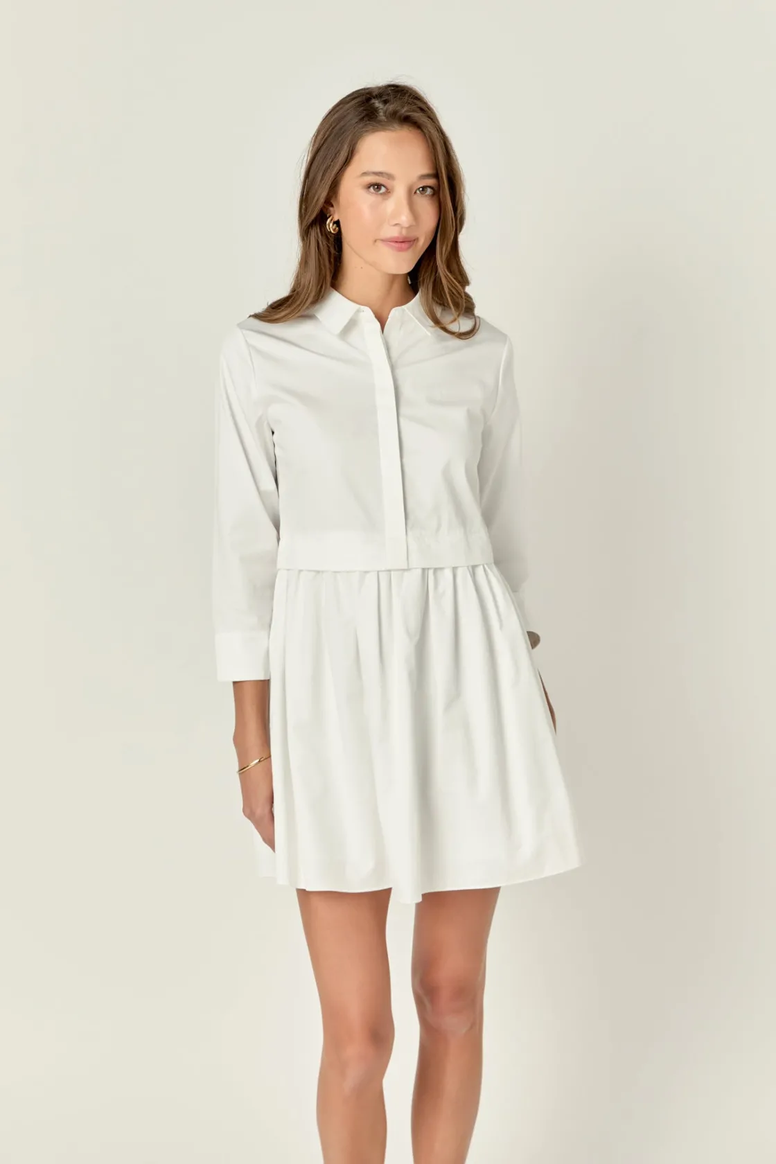 english_factory__mini_shi_3.webp ENGLISH FACTORY White Dresses | Tops*- Mini Shirt Dress