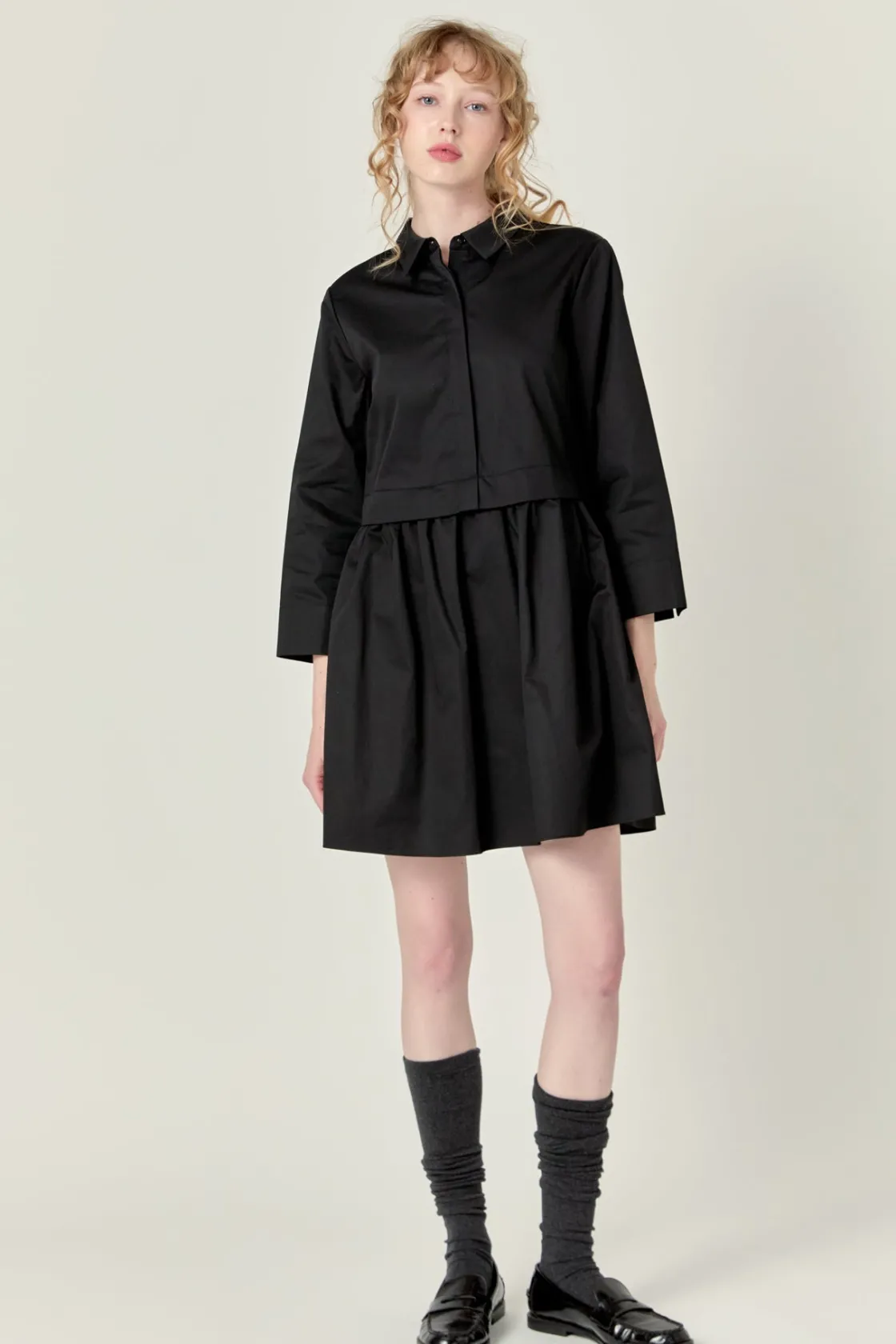 english_factory__mini_shi_4.webp ENGLISH FACTORY White Dresses | Tops*- Mini Shirt Dress