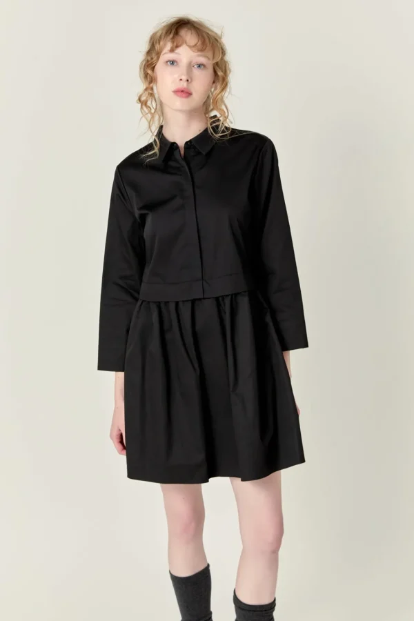 ENGLISH FACTORY White Dresses | Tops*- Mini Shirt Dress