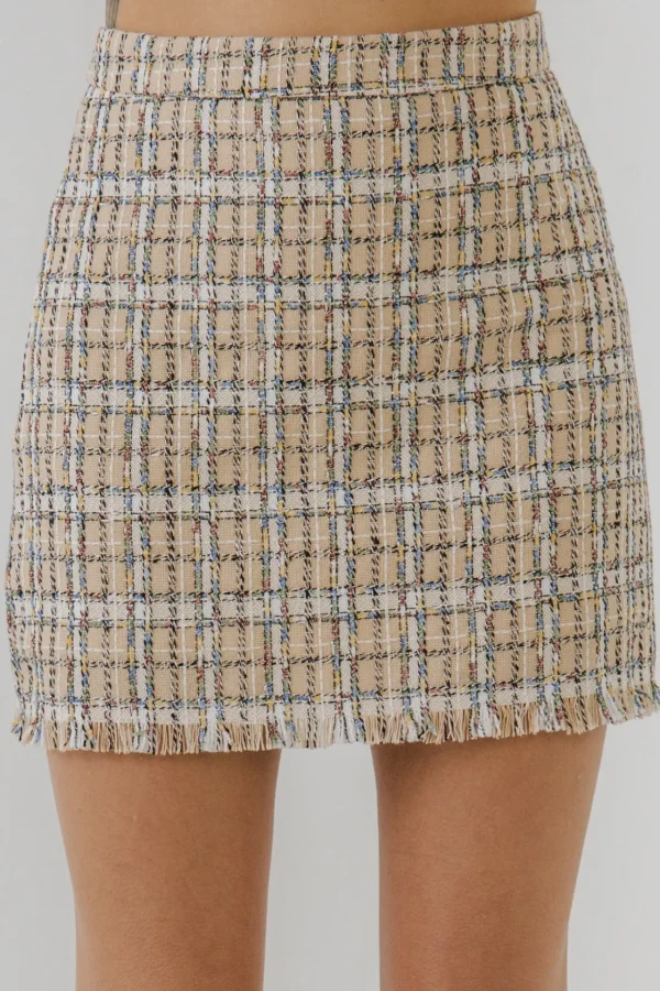 ENGLISH FACTORY Skirts*- Mini Skirt BEIGE