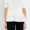 ENGLISH FACTORY Sweaters & Knits | Tops*- Mix Media Sweater WHITE