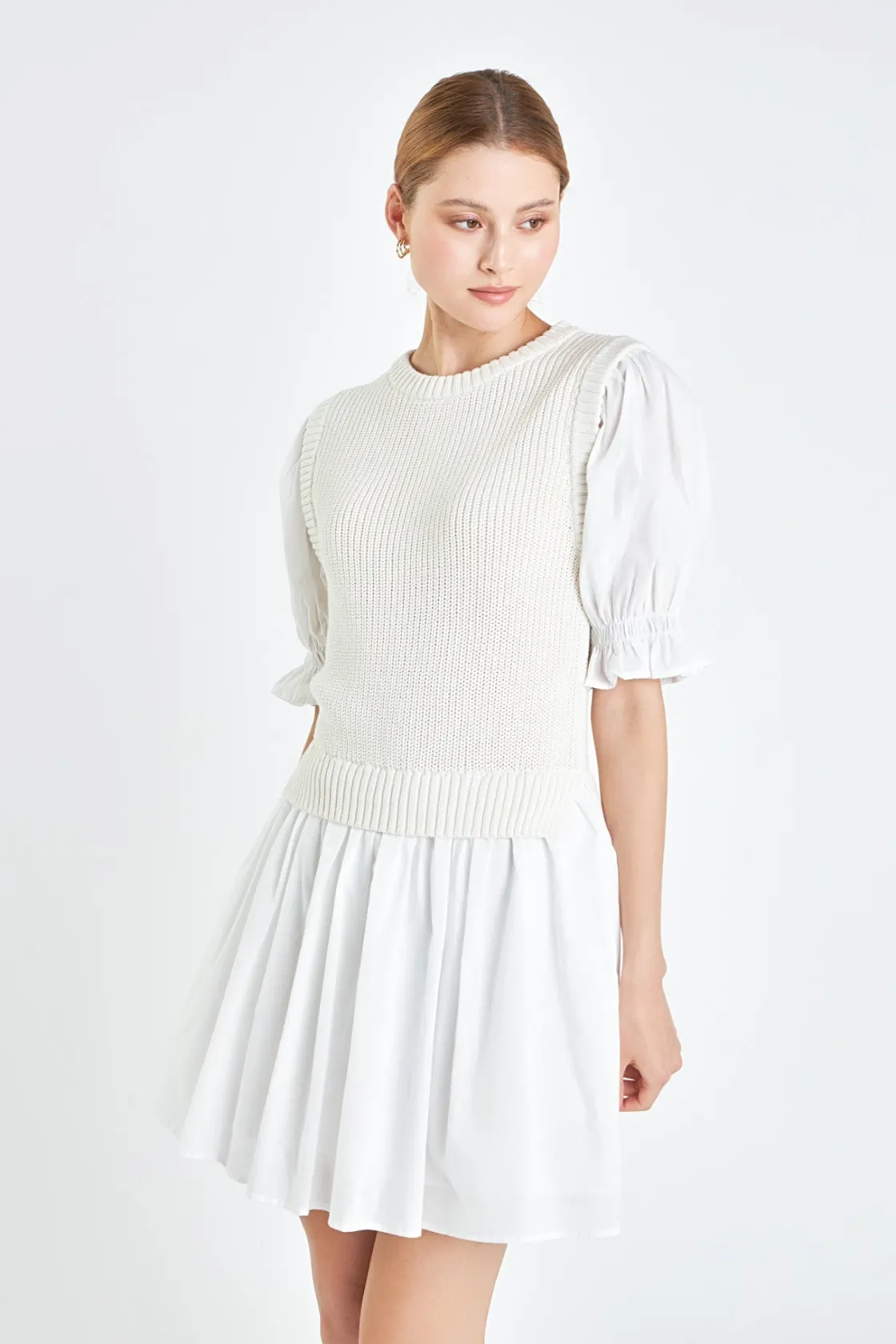 english_factory__mix_medi_3-9.webp ENGLISH FACTORY White Dresses | Tops*- Mix Media Dress in WHITE