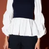 ENGLISH FACTORY Sweaters & Knits | Tops*- Mixed Media Top