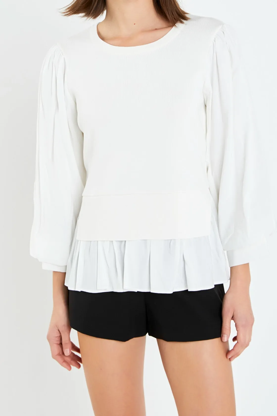 english_factory__mixed_me_10-2.webp ENGLISH FACTORY Tops*- Mixed Media Blouse