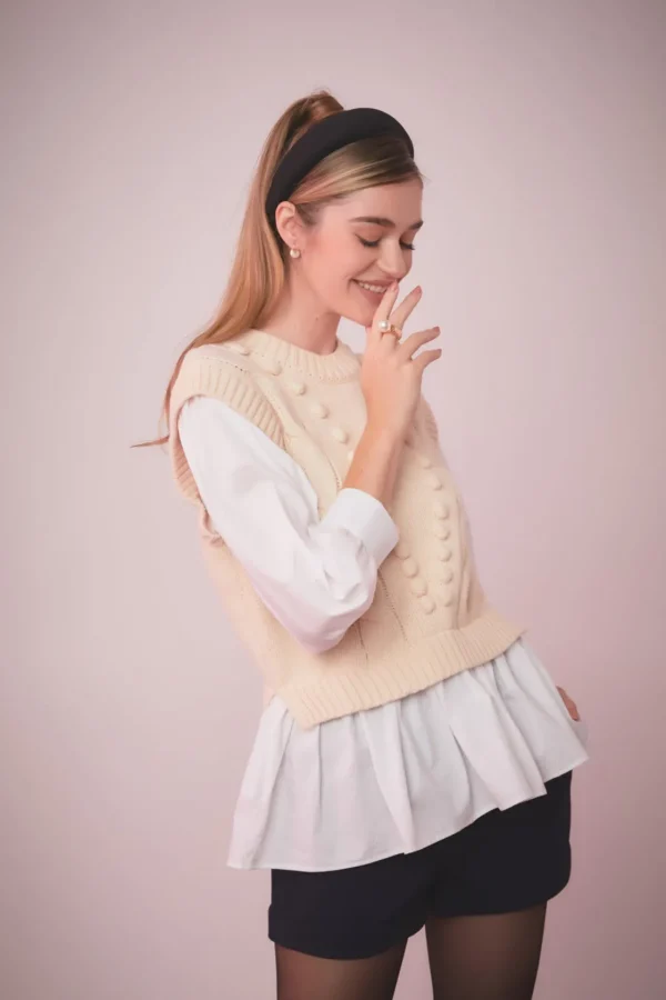 ENGLISH FACTORY Sweaters & Knits | Tops*- Mixed Media Cable Sweater